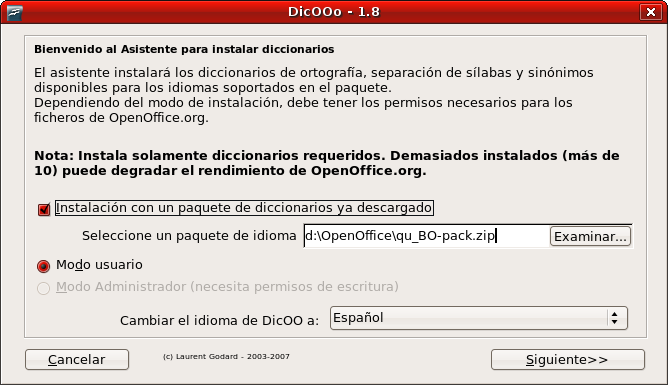 Opcin para seleccionar archivo en mago DicOOo